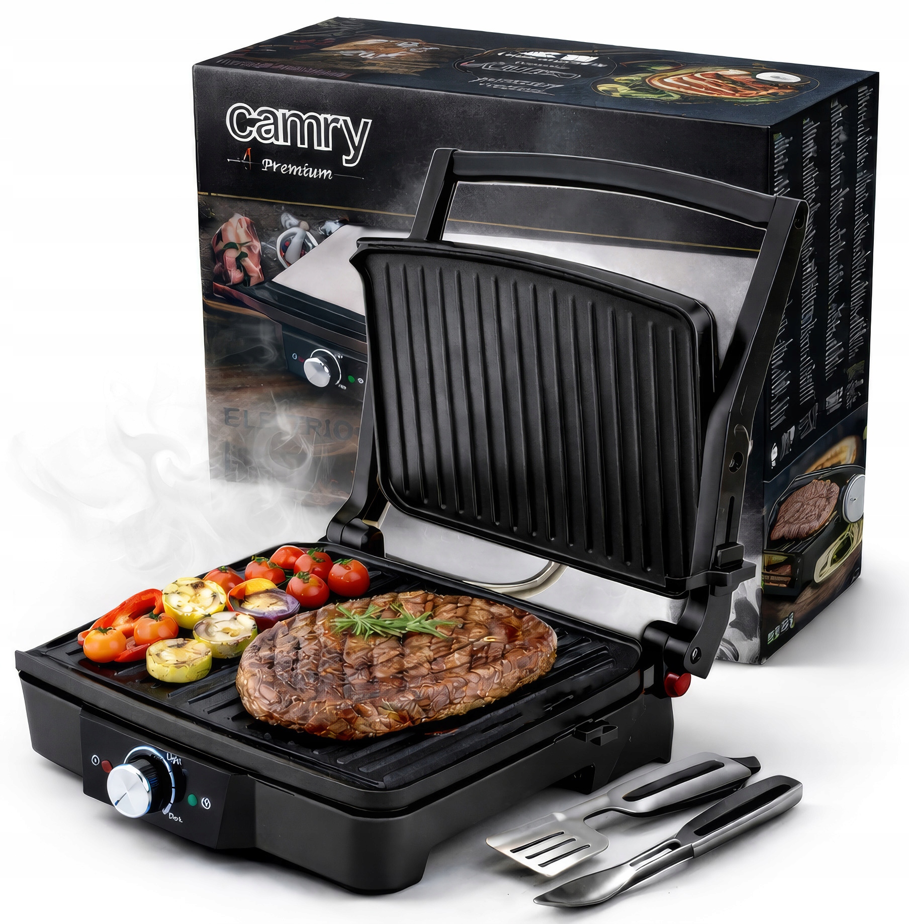 Elektrický gril Velký opékač 2000 W Rozkládací Silný nepřilnavý