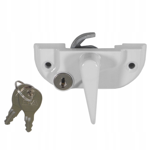 Zamek do okien otwieranych do góry 2 klucze Biały