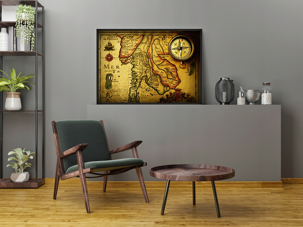 OBRAZ PLAKAT W RAMIE 53x73 cm Mapa P745 Kod producenta plakat obraz