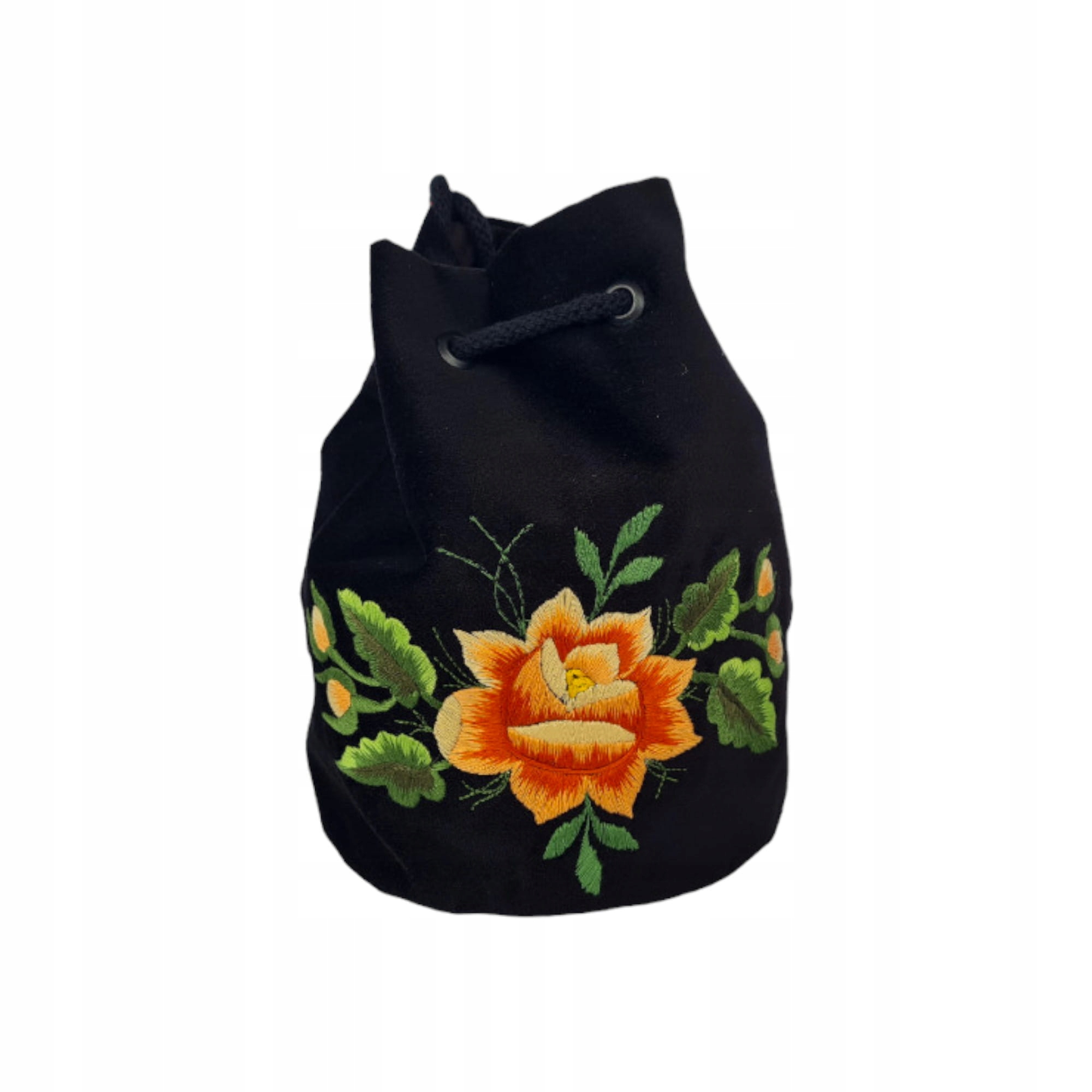 Taška Typu Pytel Výšivka Łowicka Oranžová Růže Lidové Řemeslo