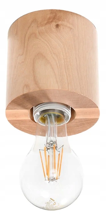 Osvětlovací spot Salgado ze dřeva Sollux Lighting, E27, 60 W, stmívatelný