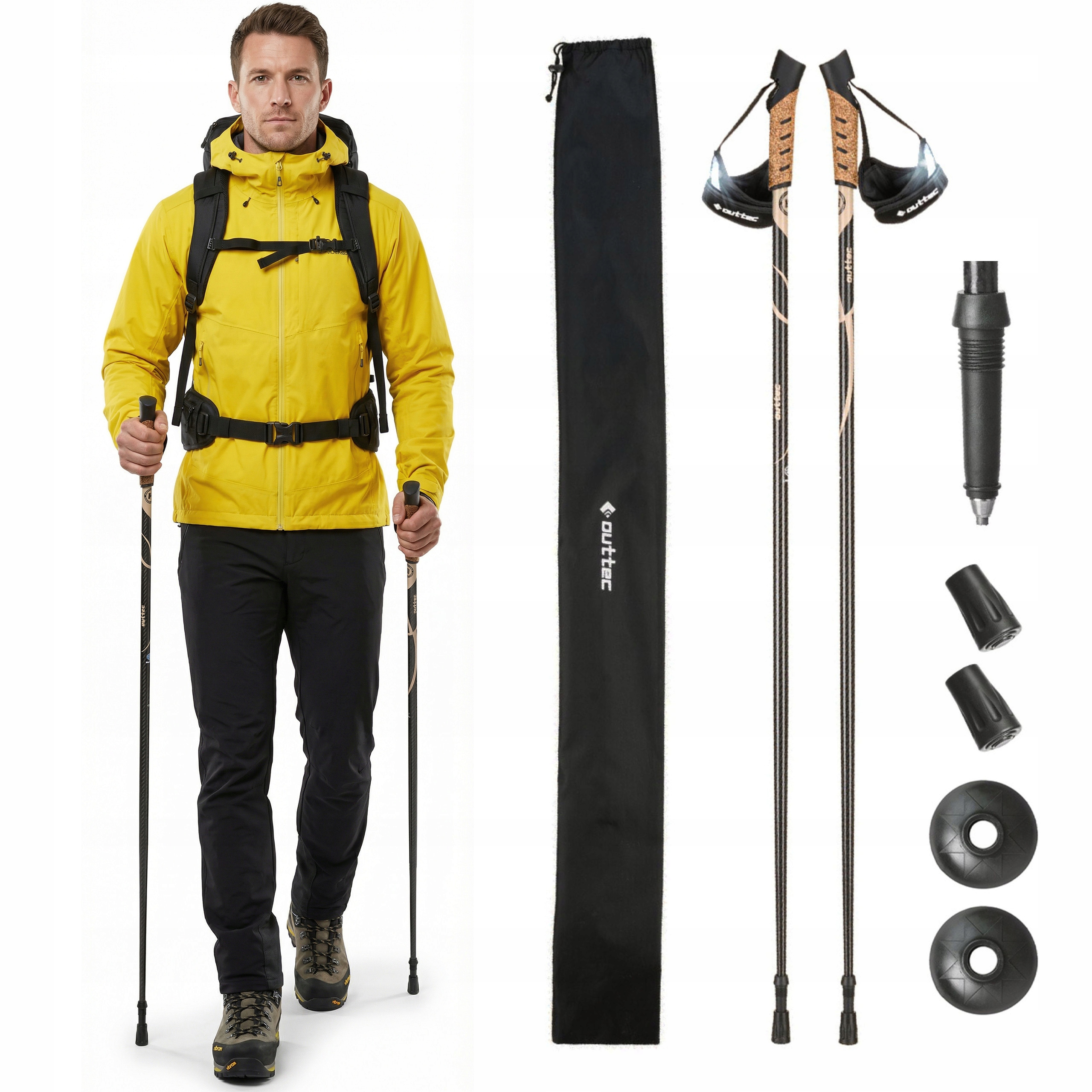 Kijki Do Nordic Walking Trekkingowe Kije Do Chodzenia REGULACJA110CM Outtec