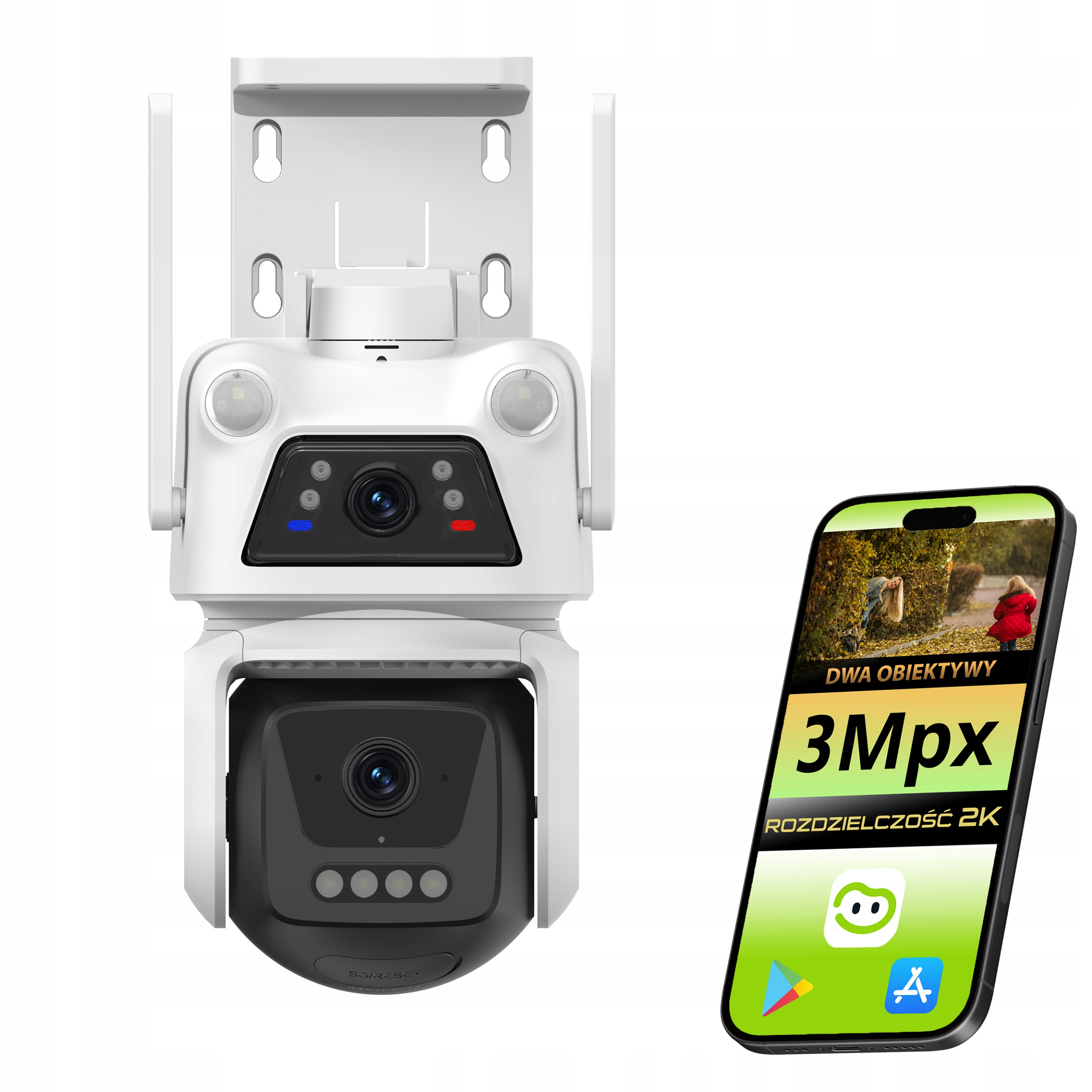 Vonkajšia Wifi Kamera Dual Dvojitá 2X 3Mpx Beansview D320 Ptz