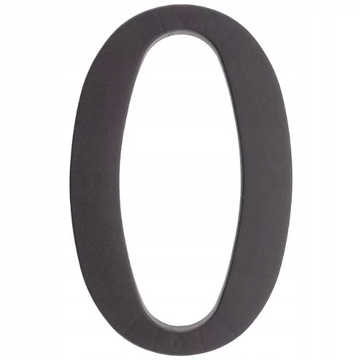 NUMER NA DOM BUDYNEK CYFRA PLASTIKOWA CZARNA ''0''