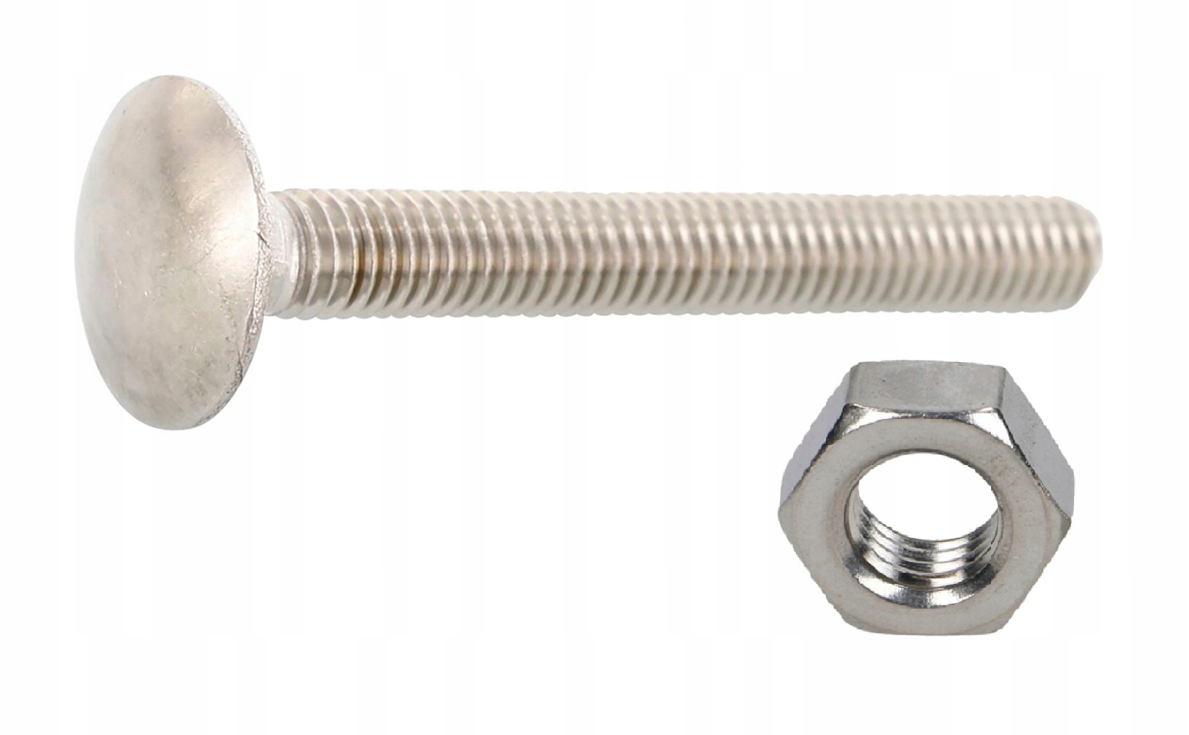 M 8x60 Zámkový Šroub Hříbkový Matice M8 A2 Nerezové Šrouby 100 kpl