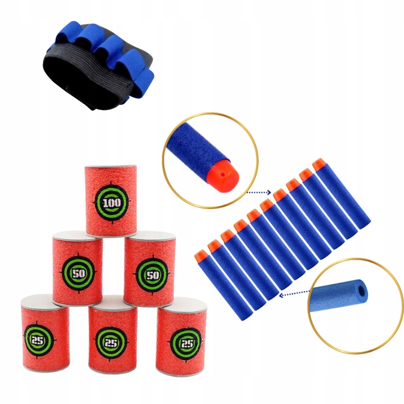 KAMIZELKA DO NERF MAGAZYNEK BECZKI STRZAŁKI ZESTAW Seria Nerf