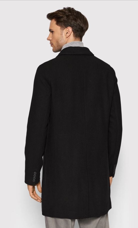 SELECTED HOMME PŁASZCZ KLASYCZNY CZARNY M SPC Materiał dominujący inny