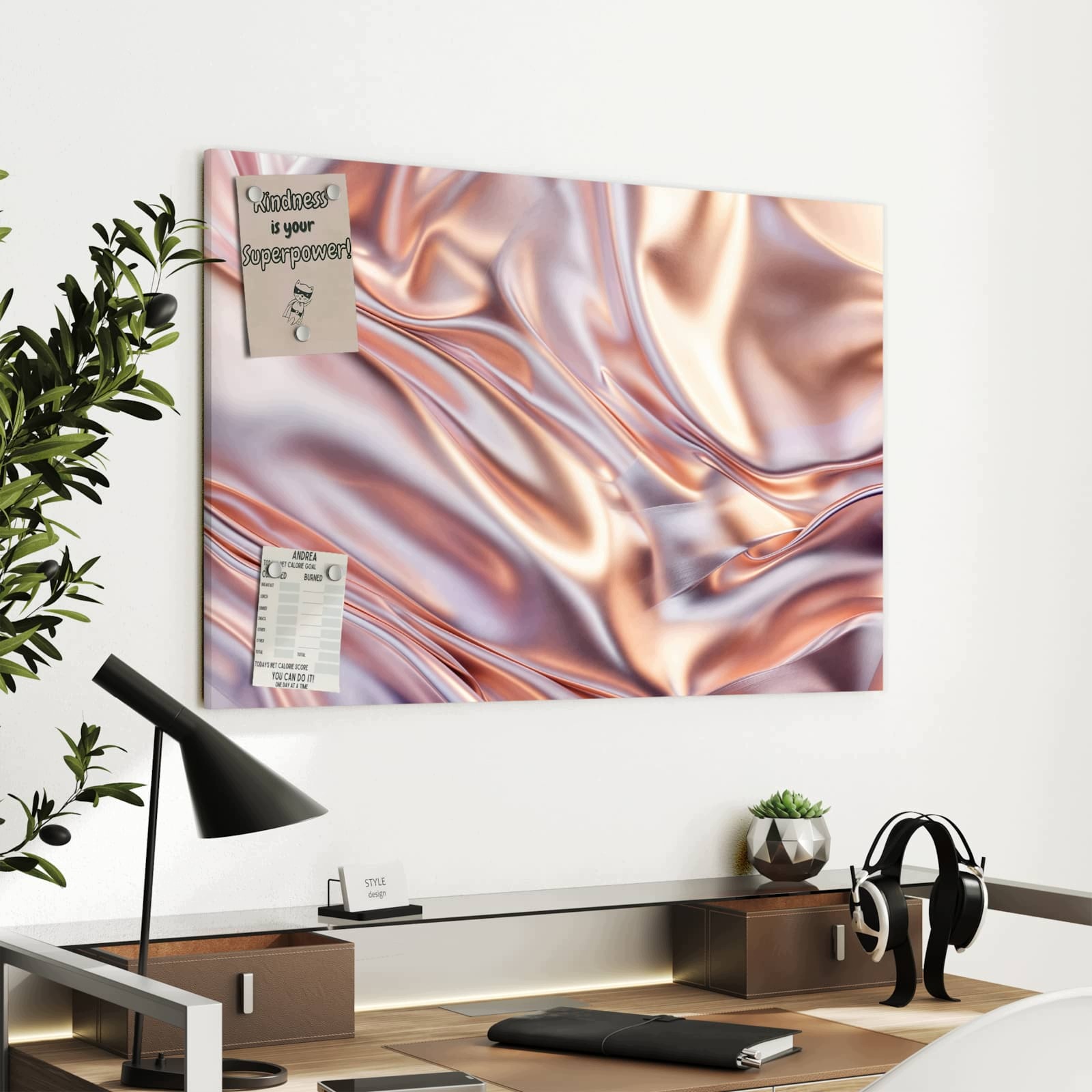 Magnetická tabule Blyszczoucy Tkanina 90 × 60 cm