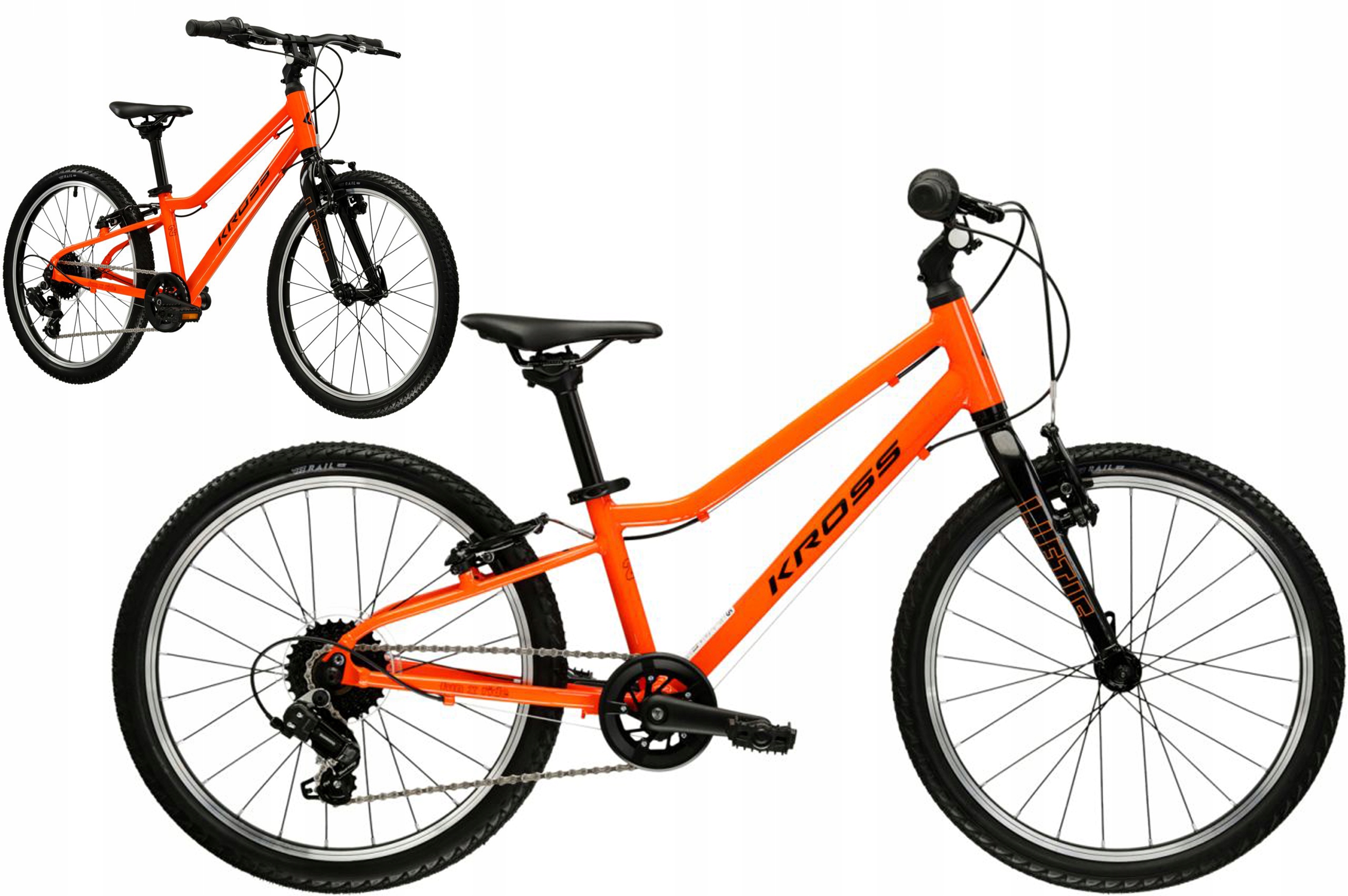 Rower dziecięcy 20" Kross Liftie pomarańczowy czarny R25