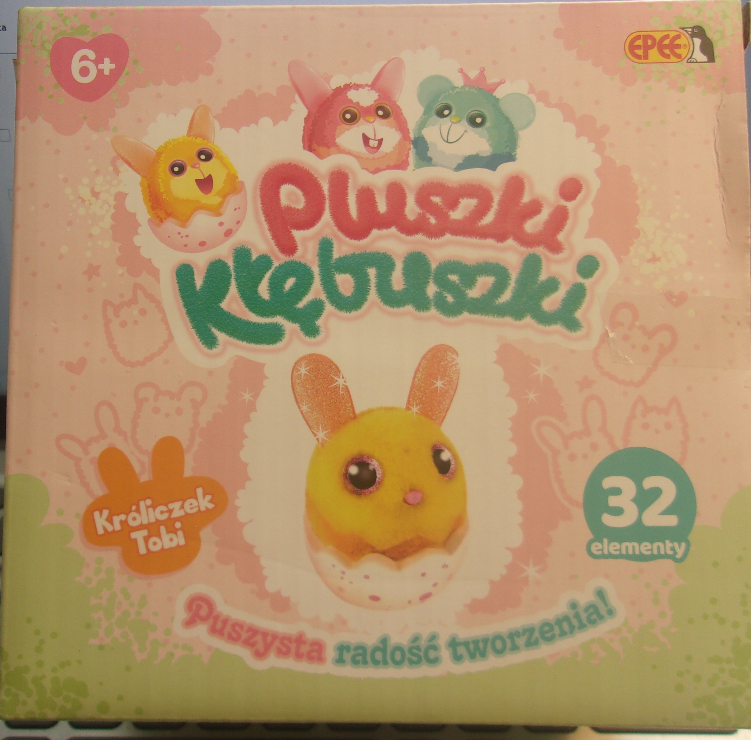 PLUSZAK MASKOTKA z EPEE PLUSZKI KŁĘBUSZKI Króliczek Tobi 32 elementy