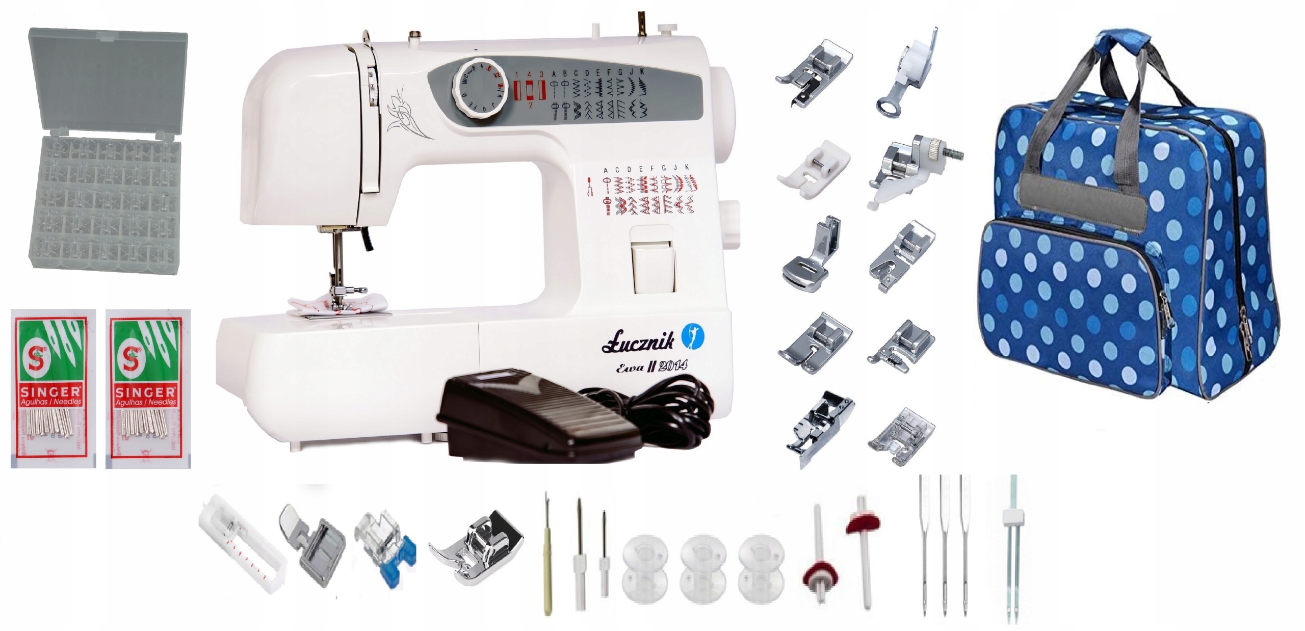 Maszyna Do Szycia Łucznik Ewa II Domowa Mechaniczna Torba Gratisy