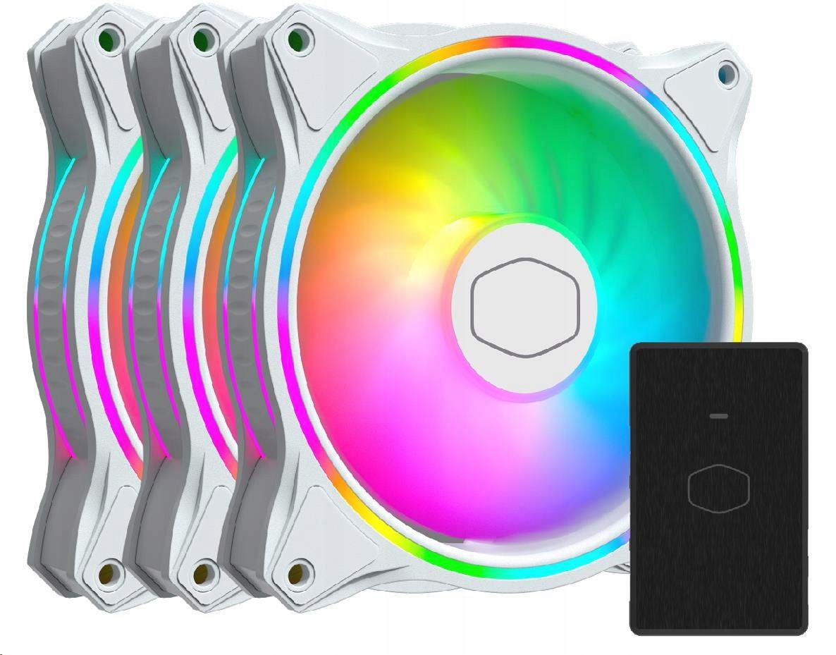 Cooler Master ventilátor MasterFan MF120 Halo 3in1 White, 3x120mm, Argb…