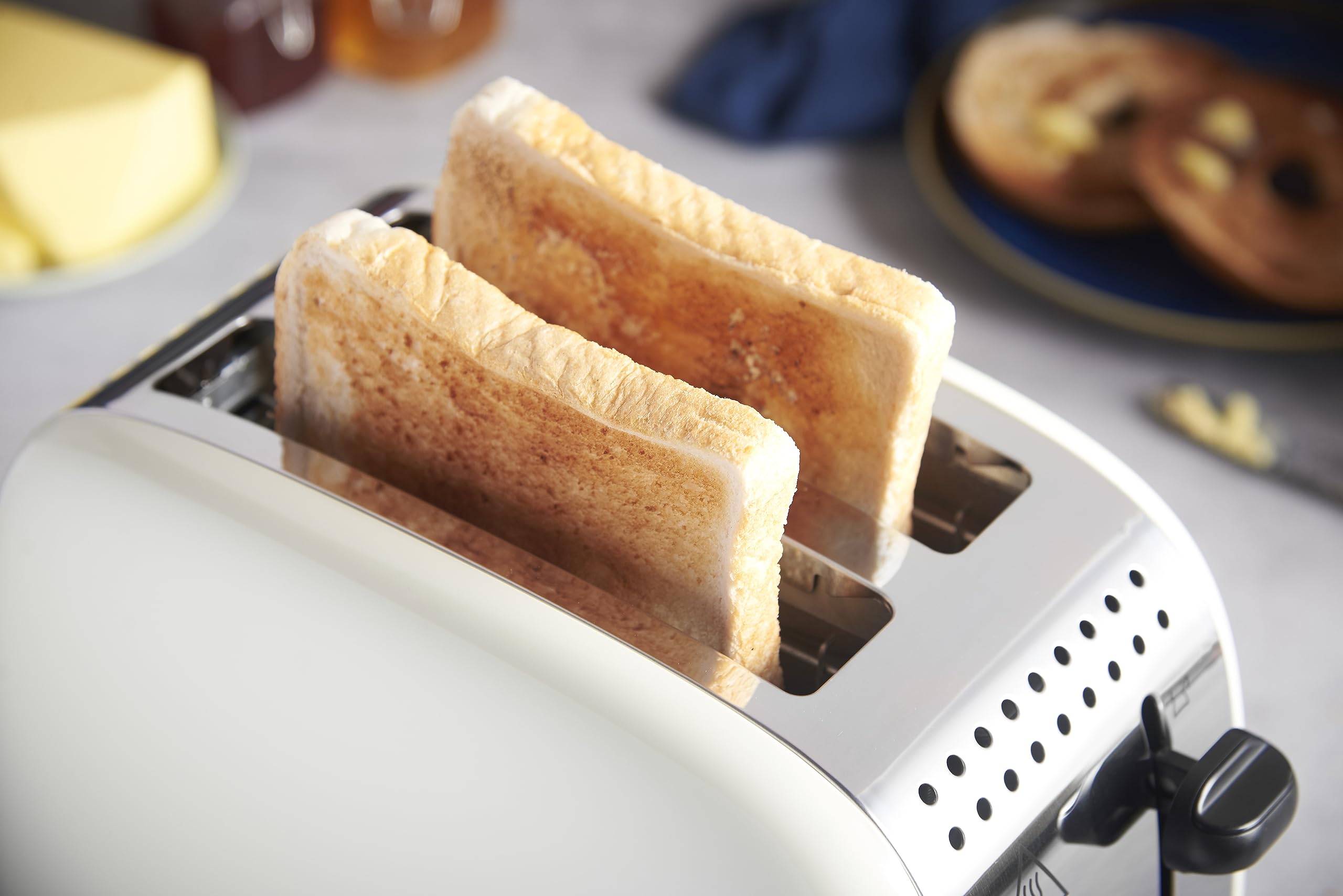 RUSSELL HOBBS Toster 2 Kromki Stal Nierdzewna Szerokie Szczeliny 1600W — miniatura 8
