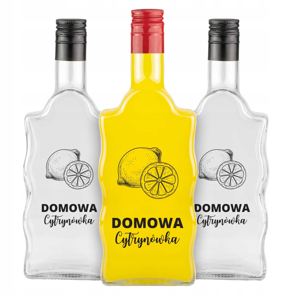 

10X Butelki Fala 500ml nadruk Domowa Cytrynówka