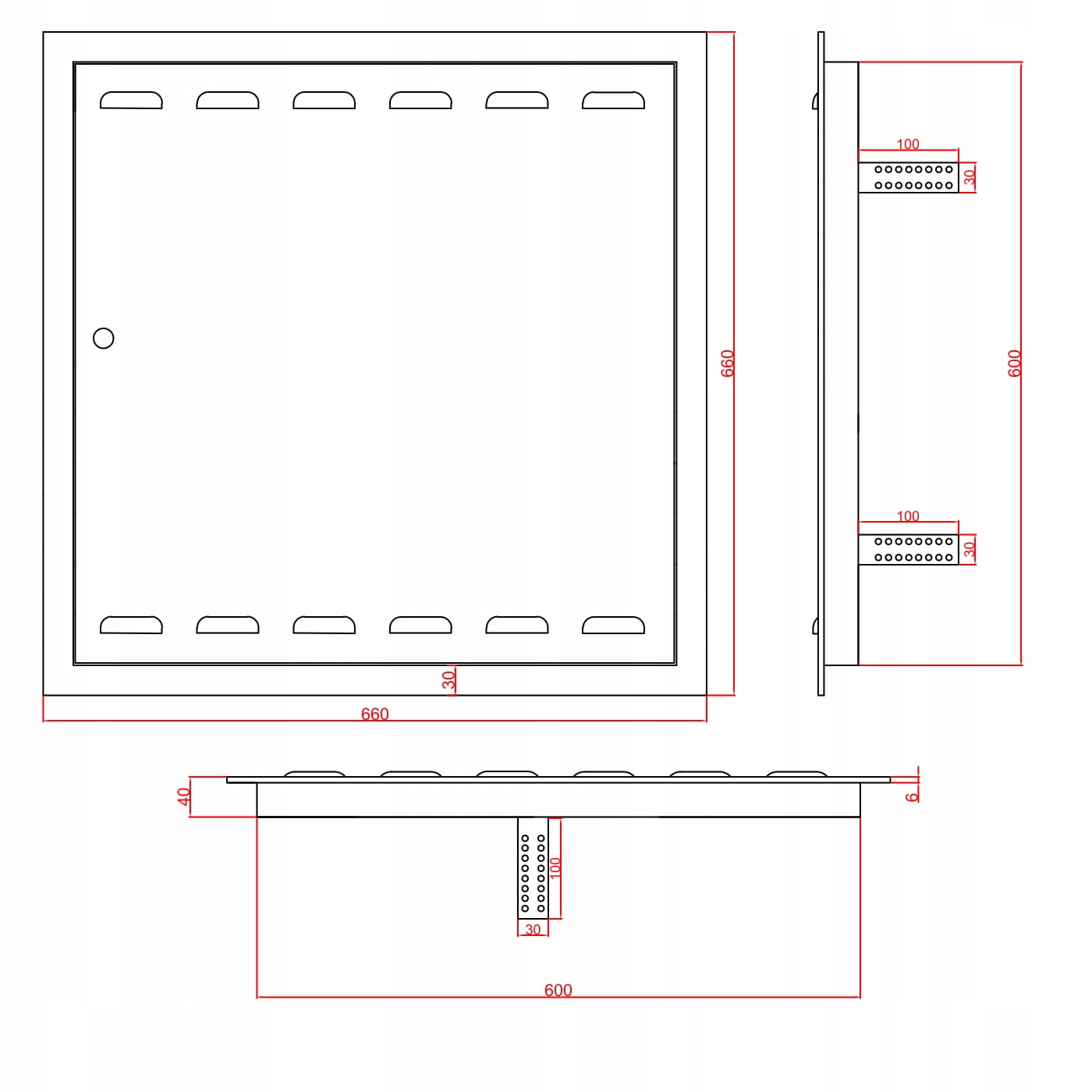 DRZWICZKI GAZOWE ANTRACYT MATOWE 60x60 Szerokość 600 mm