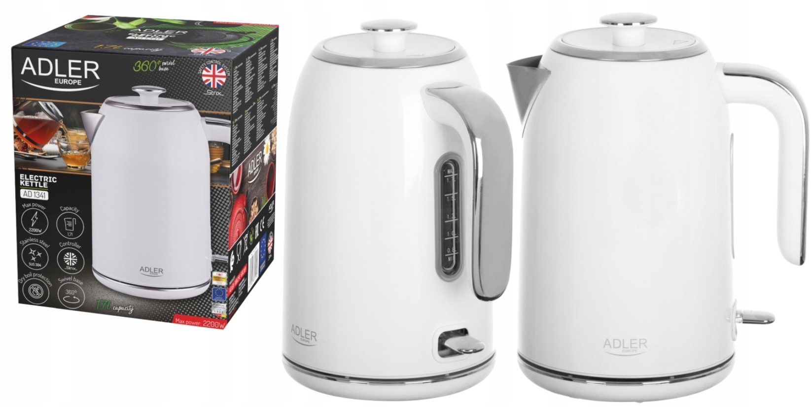 Bezdrátová Elektrická Varná Konvice 1,7 L/2200 W Strix