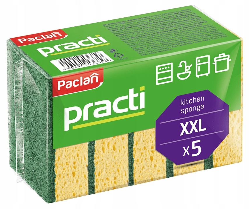

Paclan Practi Gąbki do Naczyń zmywaki kuchenne A'5