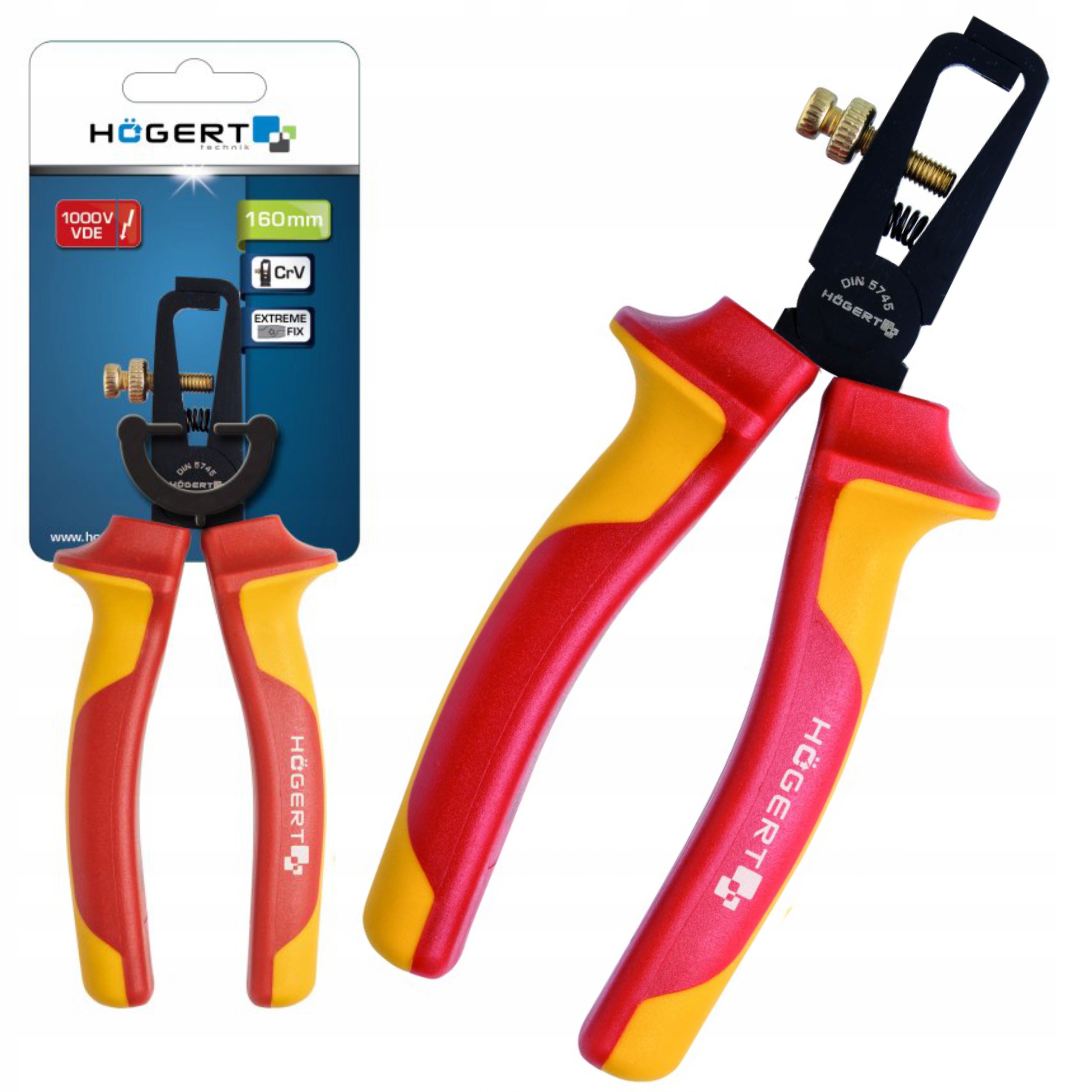 HOGERT SZCZYPCE DO ŚCIĄGANIA IZOLACJI 160MM 1000V