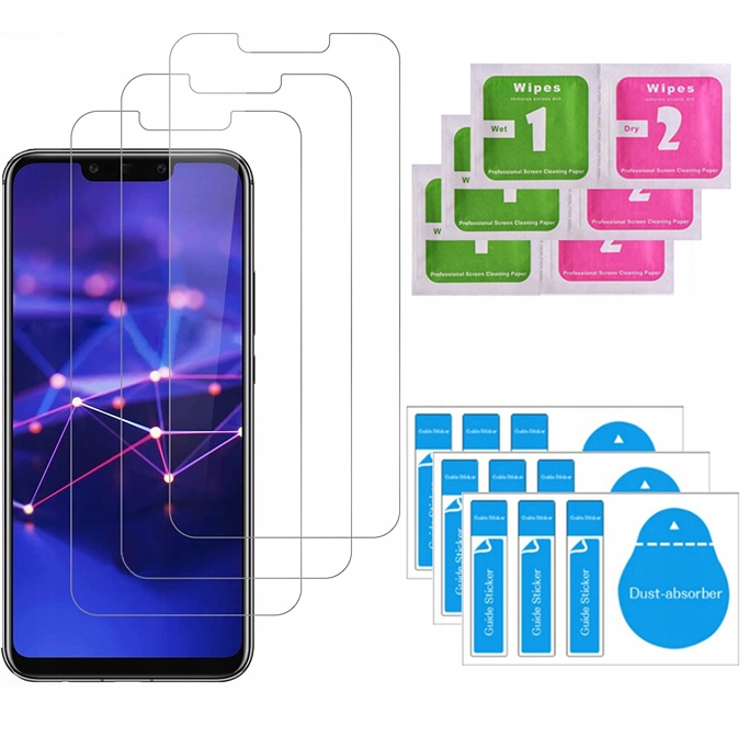 

3x Szkło Hartowane 9H do Huawei Mate 20 Lite