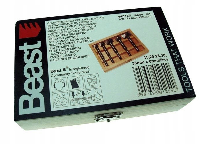 frezy do drewna  15-20-25-30-35mm x 8mm / 5szt    440150 — 6