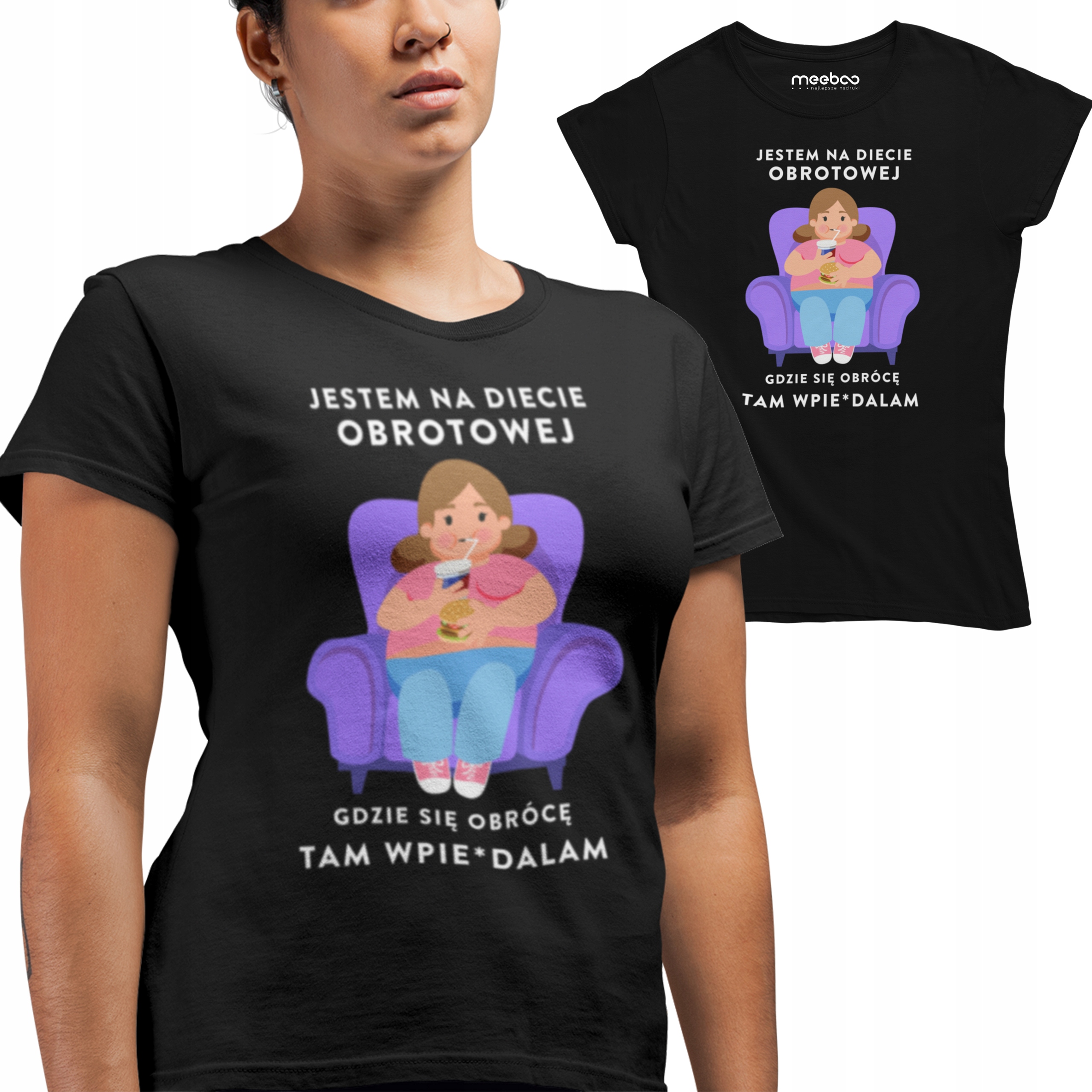 

Koszulka Damska Jestem Na Diecie Obrotowej Tshirt