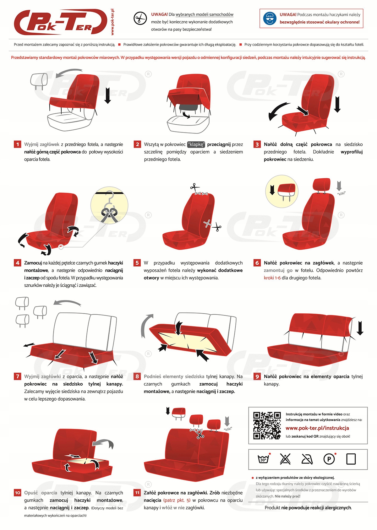 POKROWCE SAMOCHODOWE VW GOLF 2 3 4 5 6 POLO 2 3 4 Materiał materiał tapicerski