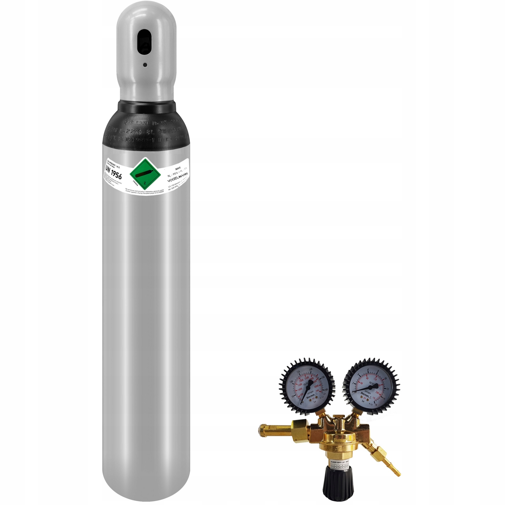 

Butla z gazem Hydrogen Azot Wodór z reduktorem