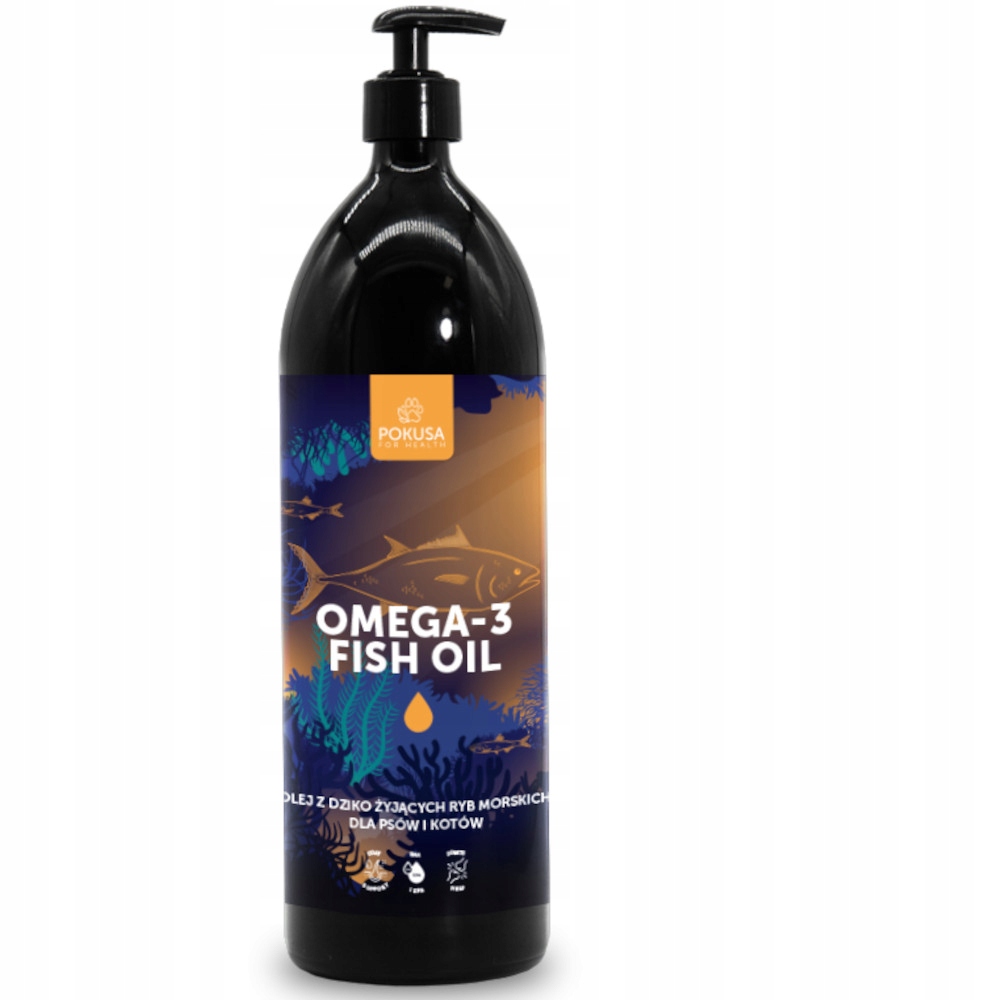 Pokusa Omega-3 Fish Oil 1000ml Dzikie Ryby Morskie