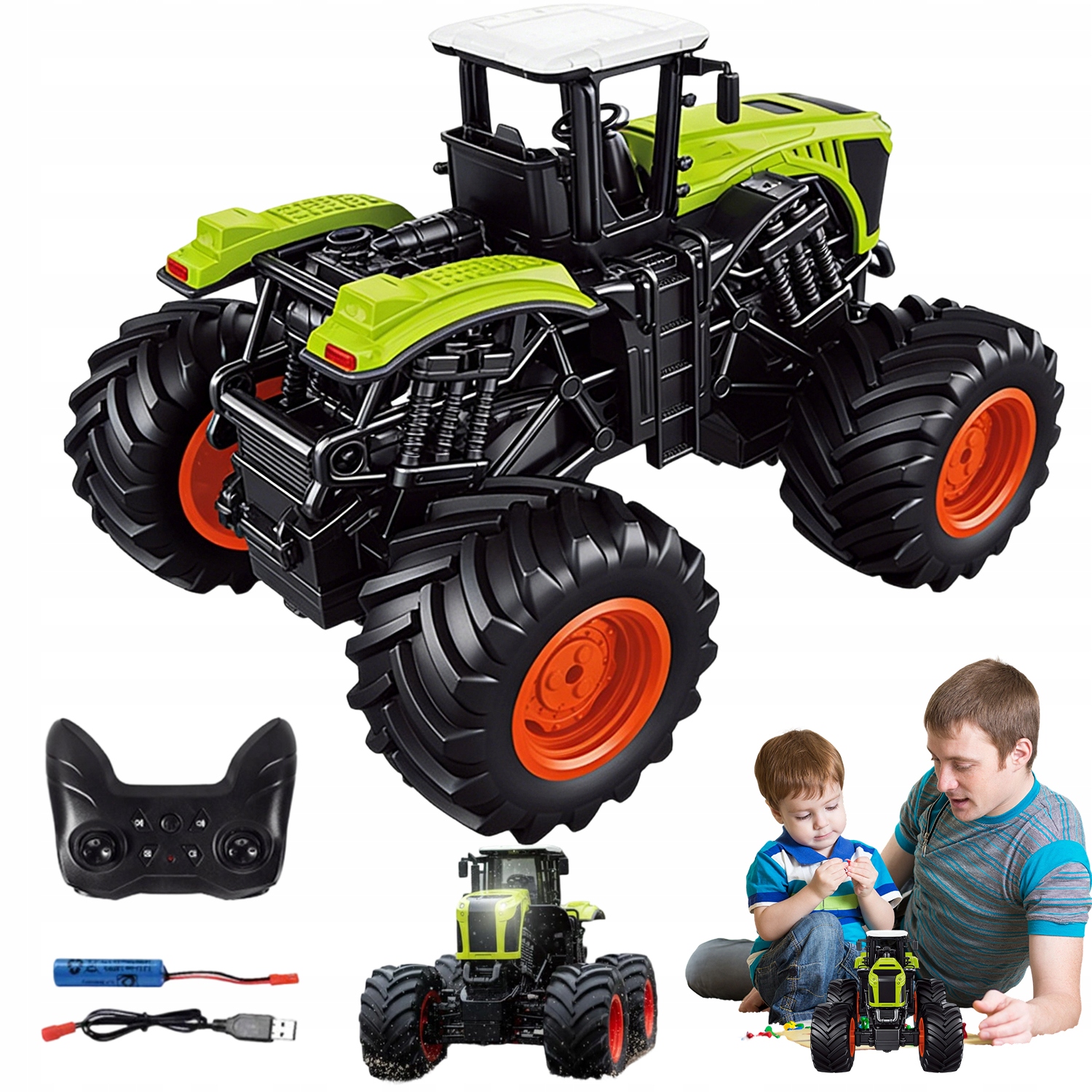 Dálkově Ovládaný Traktor 2.4GHZ Zvukovými A Světelnými Efekty