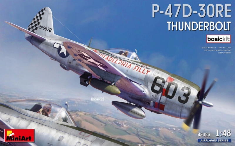 MiniArt 48023 P-47D-30RE základní stavebnice Thunderbolt v měřítku 1/48
