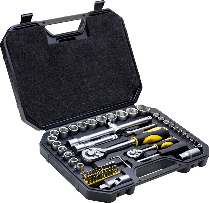 

Zestaw kluczy nasadowych 1/4",1/2" 72szt