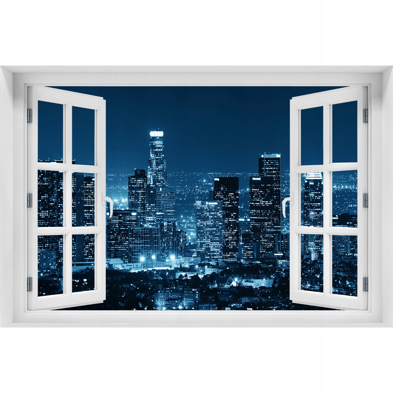 

Fotoobraz Naklejka ścienna Okno Los Angeles nocą