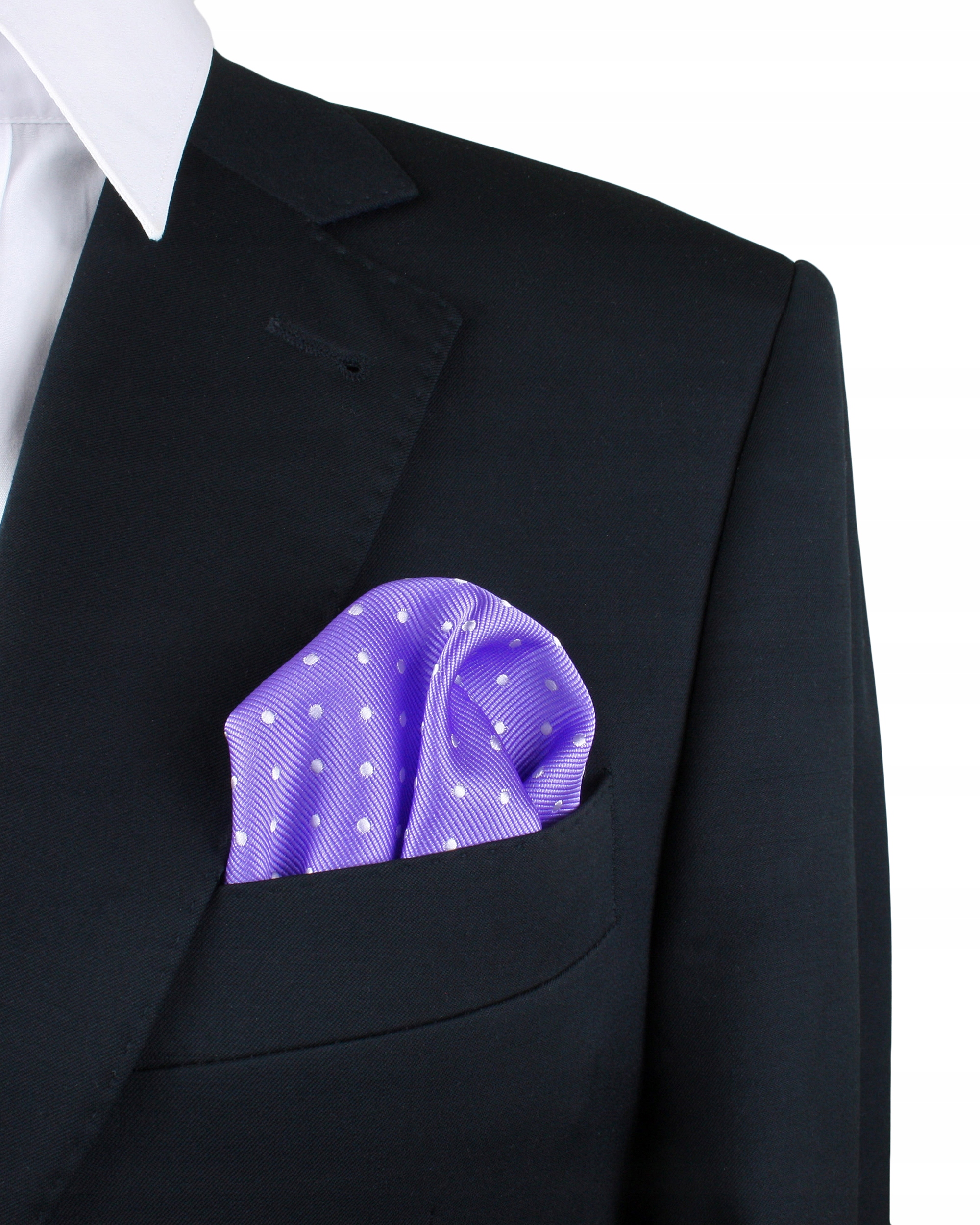 POSZETKA CHUSTKA DO MARYNARKI FIOLETOWA W KROPKI