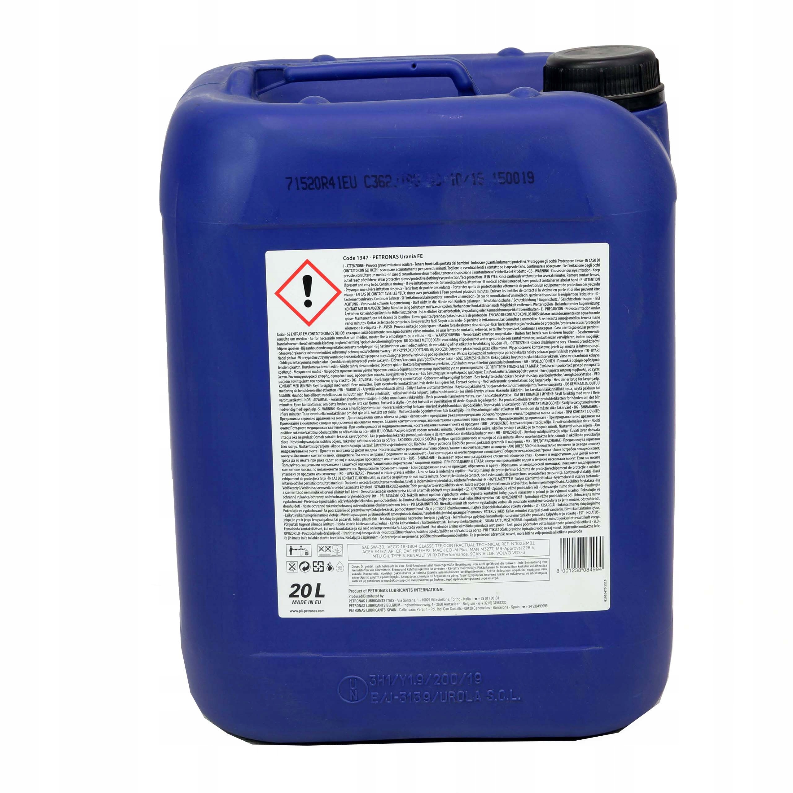 PETRONAS URANIA FE 5W/30 CF 20L Rodzaj syntetyczne