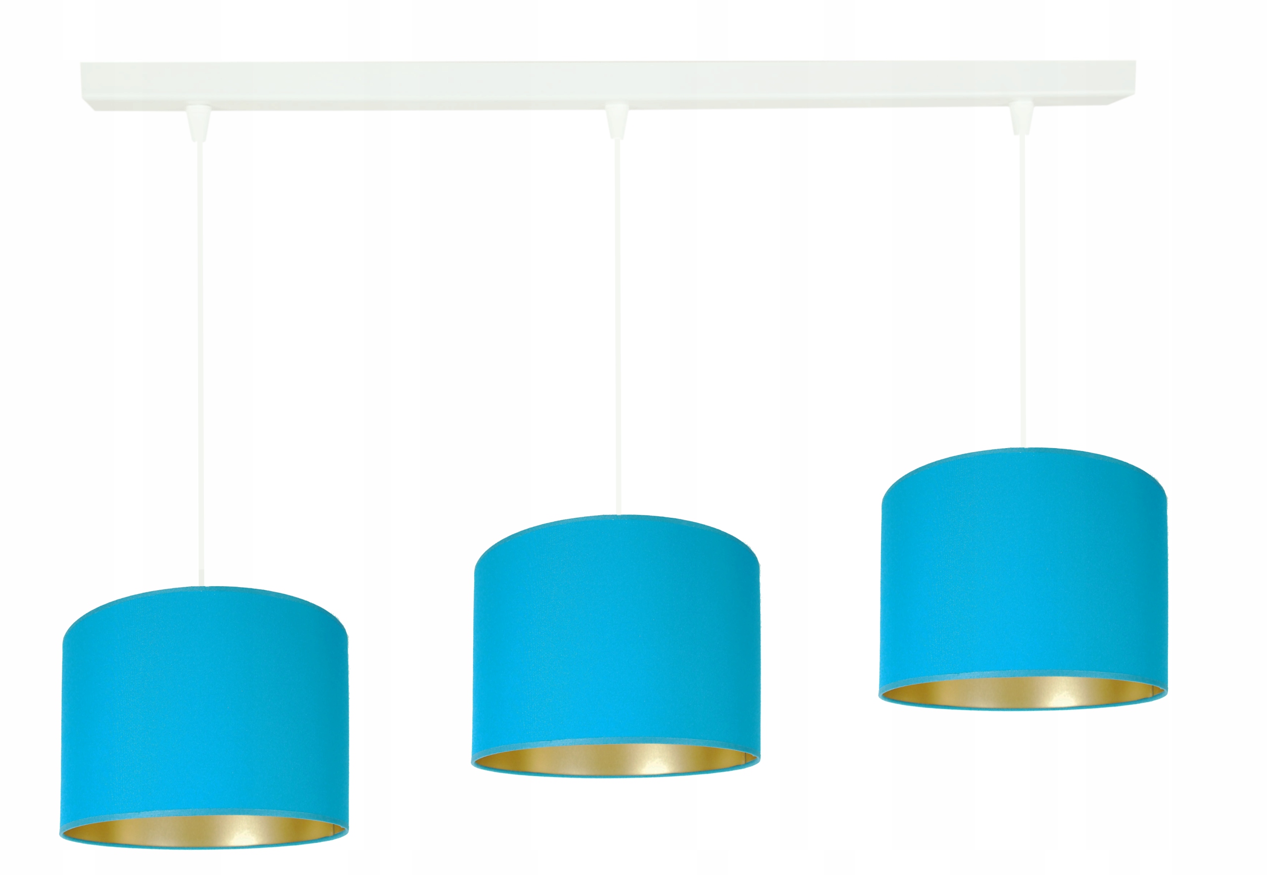 Moderní závěsná lampa tyrkysové stínidlo zlatý střed 20 cm obývací pokoj LEDNovinka