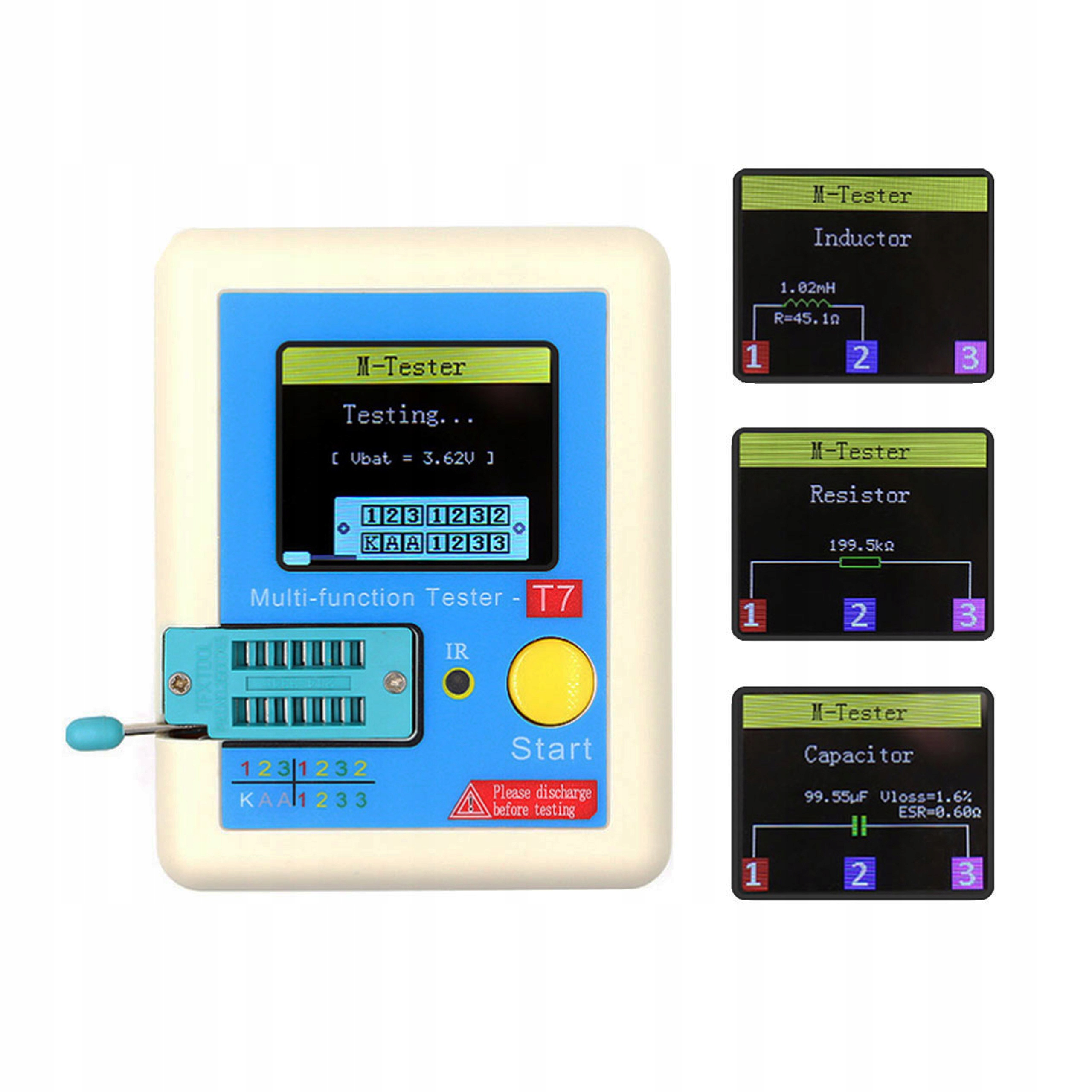 Miernik tester podzespołów elektronicznych LCR-T7