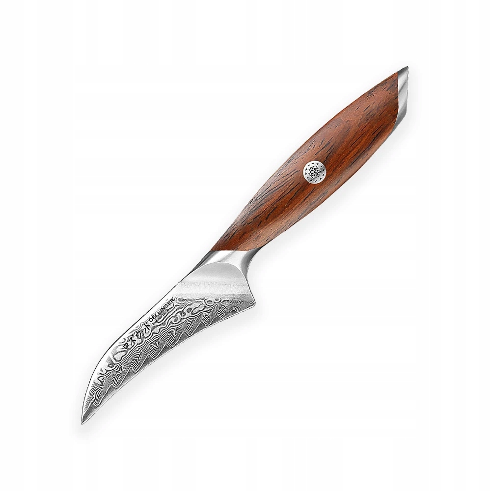 Kuchynský lúpací nôž Paring 100 mm Dellinger Rose Wood Damascus