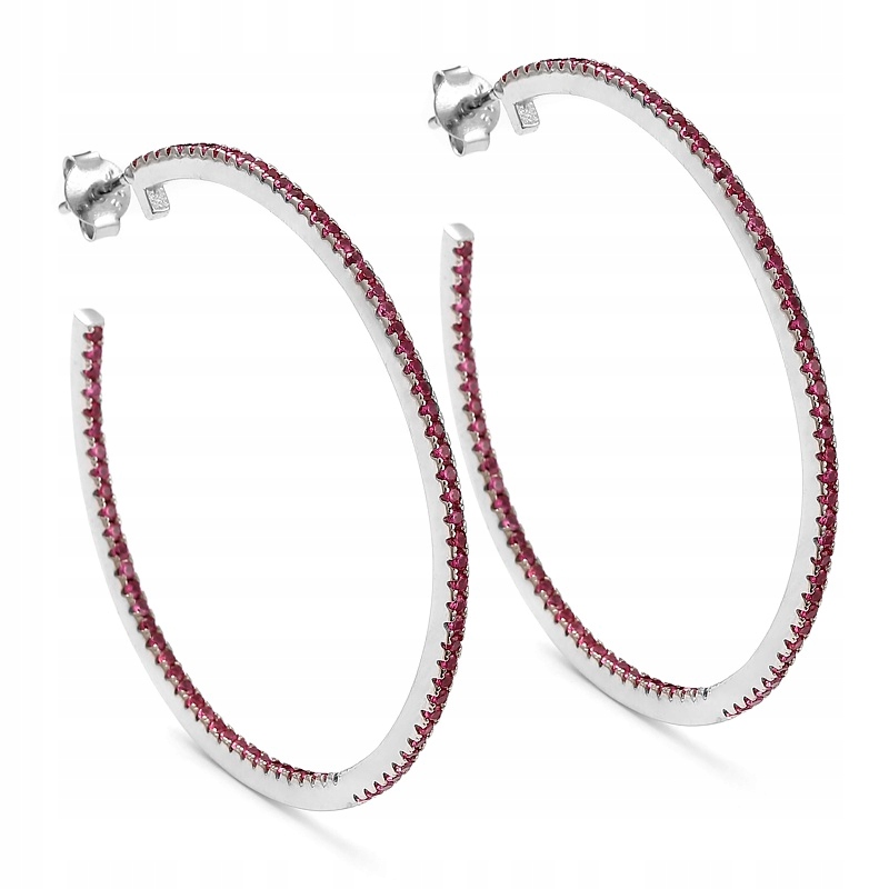 Stříbrné náušnice Ag925 kruhy se zirkony