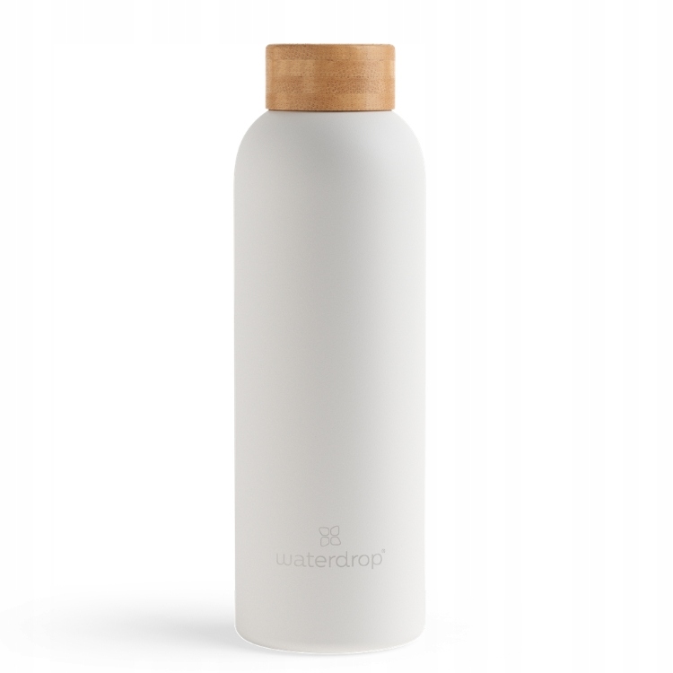Termoska z nerezové oceli Waterdrop 600 ml, studená a horká bílá matná