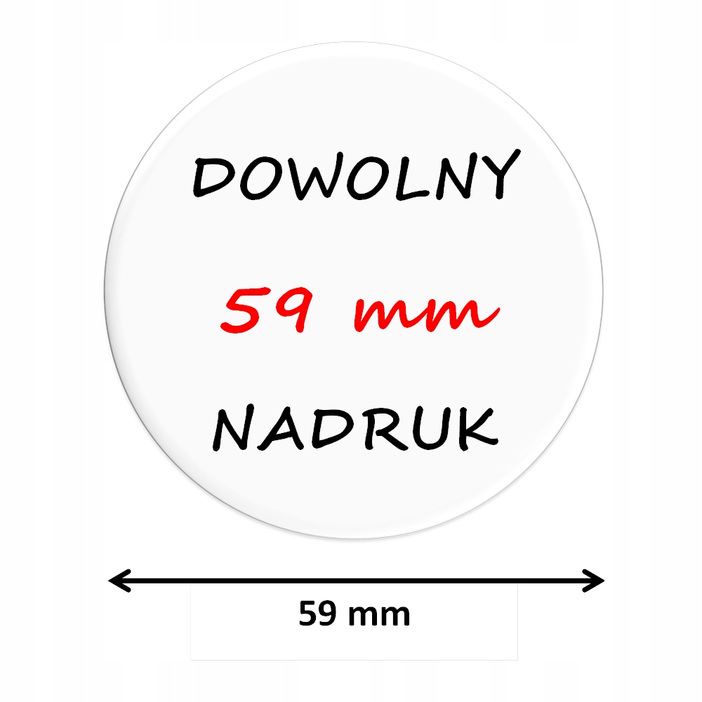 LUSTERKO REKLAMOWE z dowolnym nadrukiem zdjęcie LOGO FIRMY REKLAMA - 59 mm Kod producenta LU-59MM