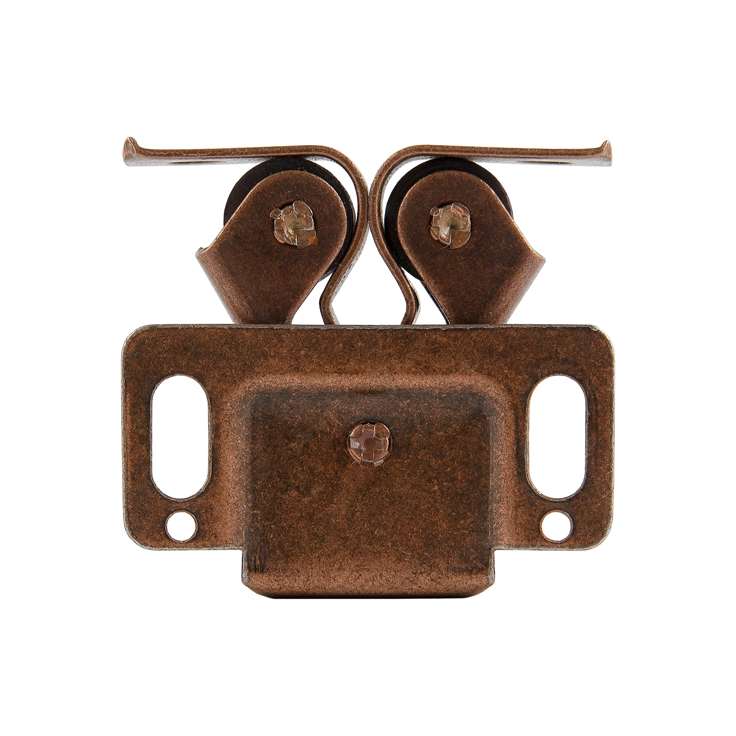 Zatrzask meblowy rolkowy wciskany brązowy 4 sztuki Szerokość 32 mm