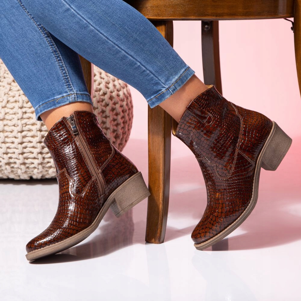 Camel Kožené Zateplené Kotníkové Boty Kovbojské Boty Butdam 36