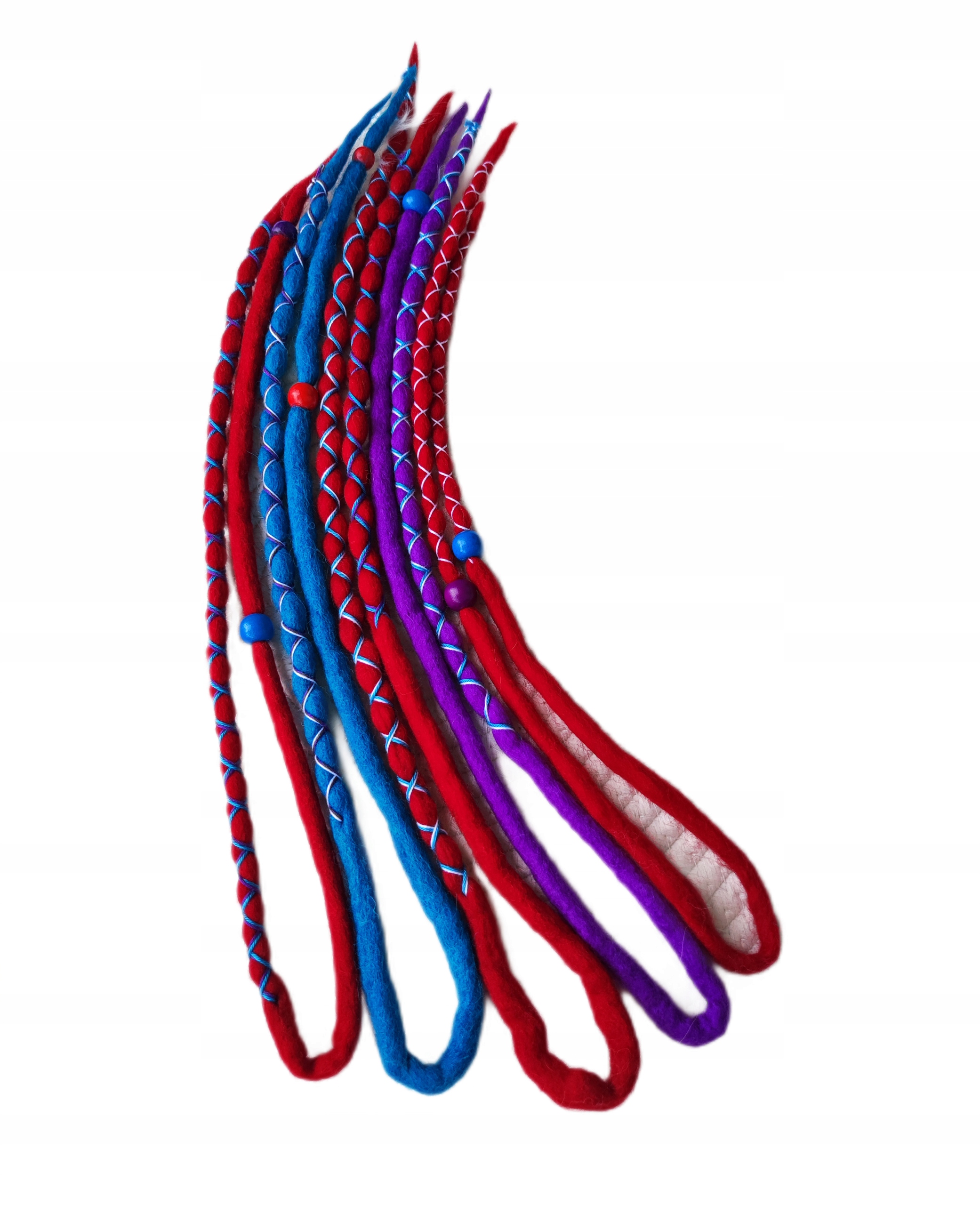 Vlněné pastelky, červená fialová modrá, Psychedelický Sen, 10 ks