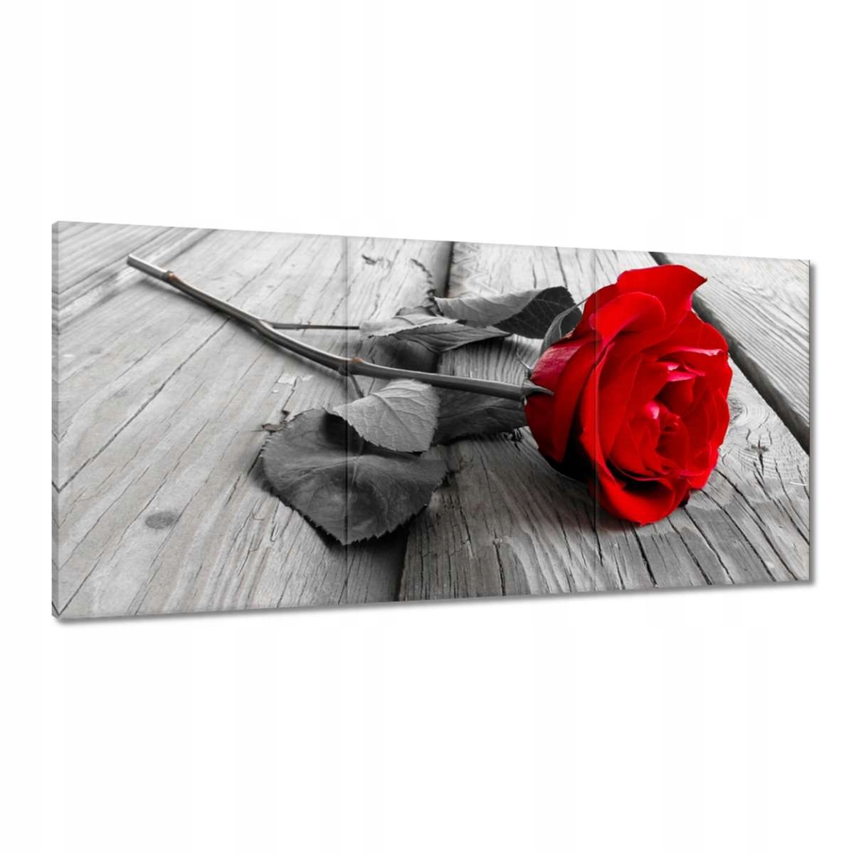 Obrazy 180x90 Červená ruža na doskách