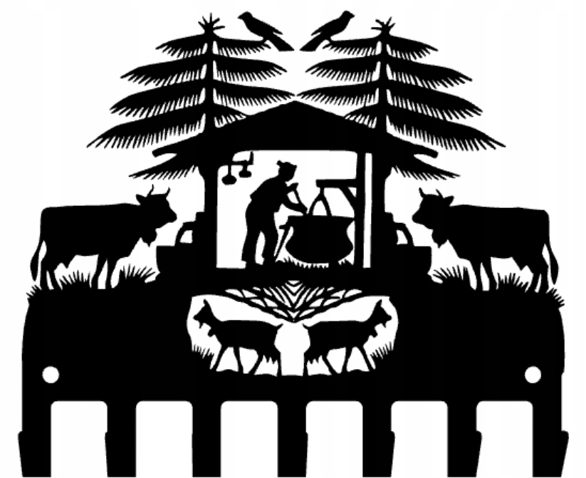 

Wieszak na klucze Drzewo Krowy i Kozy Czarny Loft