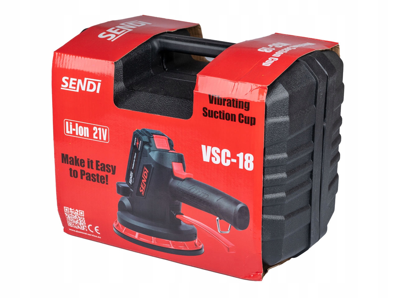 Przyssawka Wibracyjna do Poziomowania Płytek SENDI VSC-18 2 Akumulatory Seria SENDI VSC-18