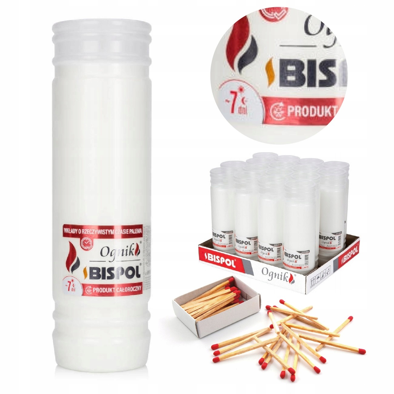 do hřbitovních svíček náplně do svíček Bispol WP7N 168H 16 Ks