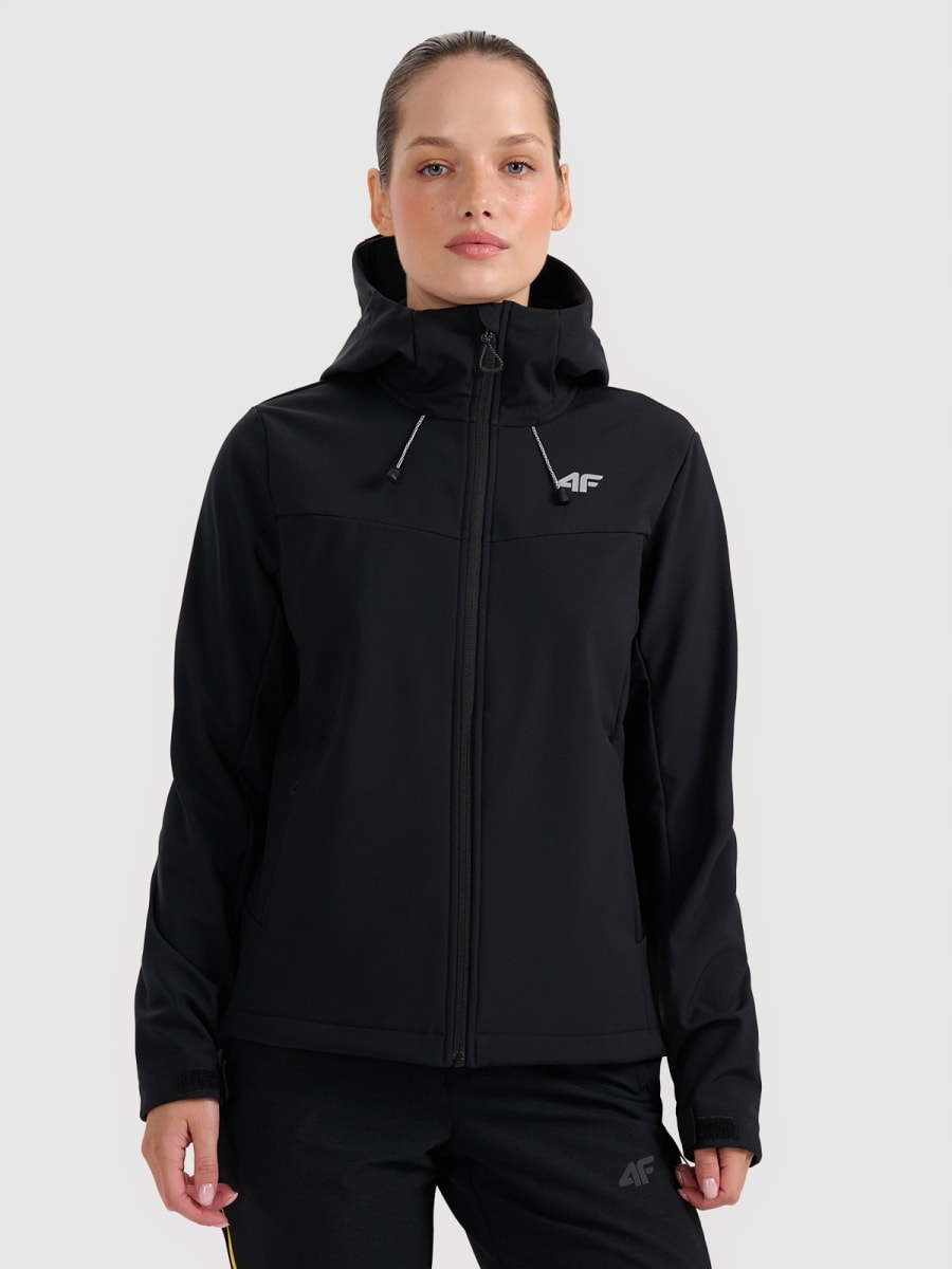 Dámská Bunda 4F Softshell Větruodolná Membrána 8000 Černá S