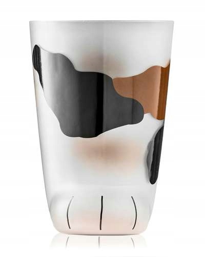 

Szklanka Kocia Łapka Czarno Brązowa Odcisk 300 ML