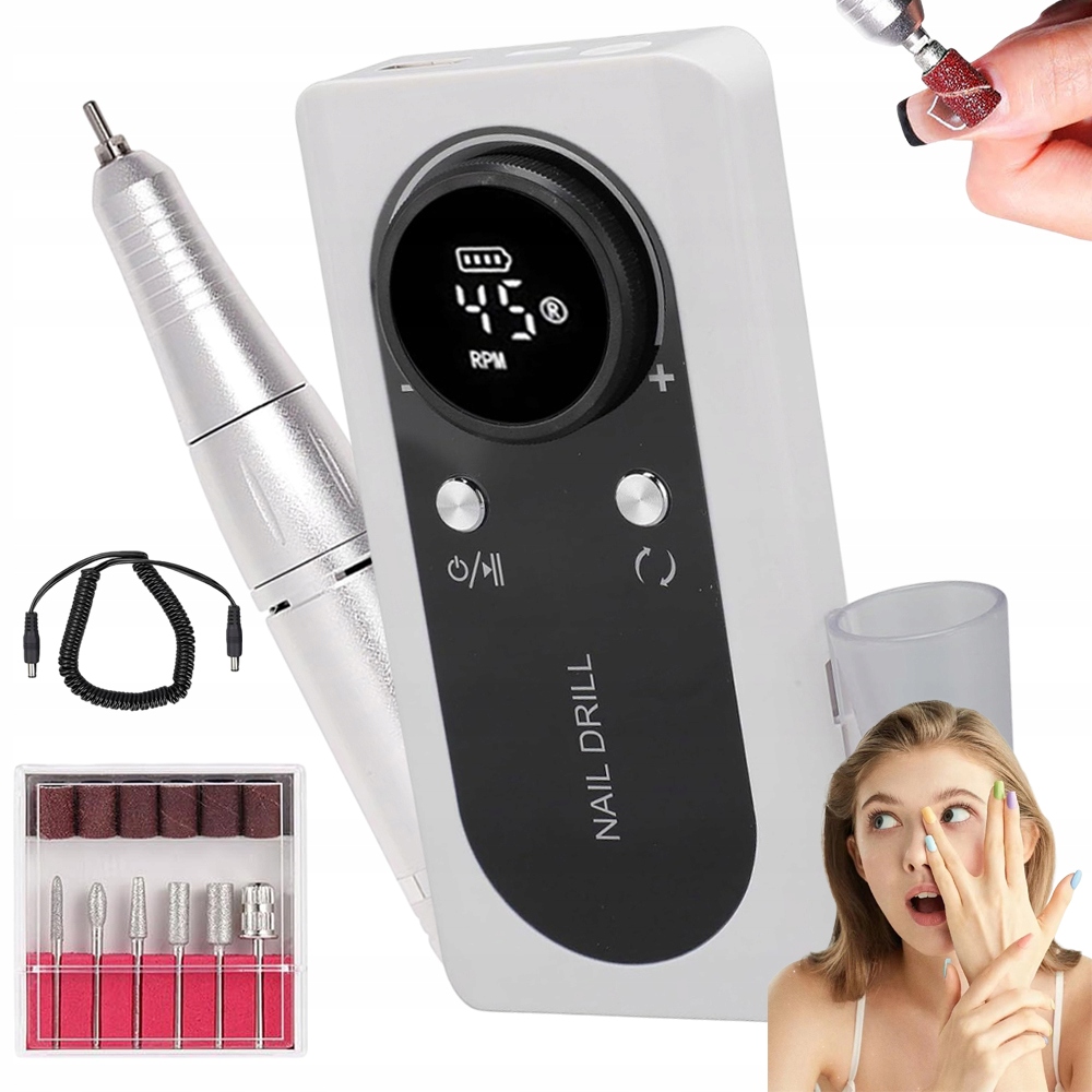 Bruska Manikúra Pedikúra Profesionální Bezdrátová Sada